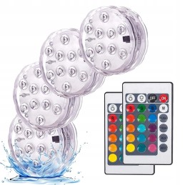 4x LED baseina gaismas, baseina apgaismojums ar pulti