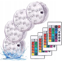 4x LED baseina gaismas, baseina apgaismojums ar pulti
