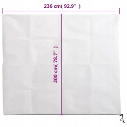 Neaustiniai sodo apsauginiai gaubtai su užtrauktukais, 2 vnt., 70 g/m² 2,36x2 m