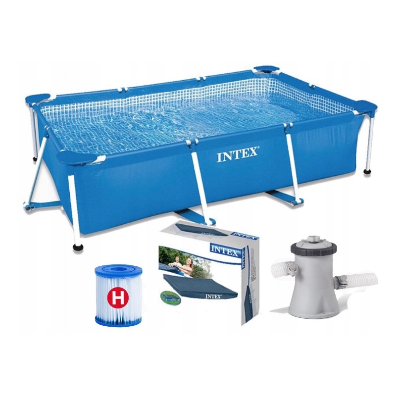 Baseino stelaz intex 28272 300x200x75cm siurblio filtras