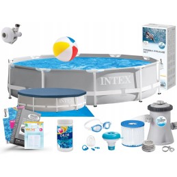 Sodo baseino rėmas 305x76 intex 26702 rinkinys 15in1 modelis 2024