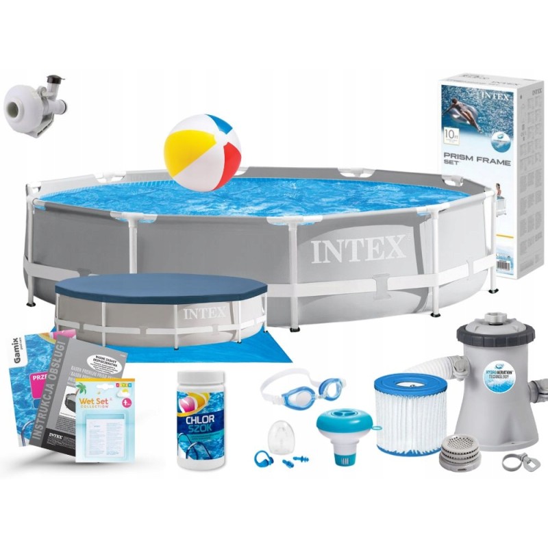 Sodo baseino rėmas 305x76 intex 26702 rinkinys 15in1 modelis 2024