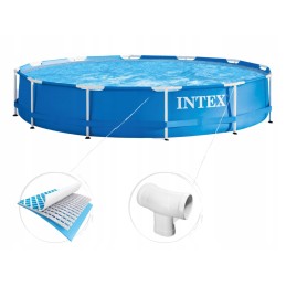 Intex plieno karkaso sodo baseinas, 366 cm, siurblio gaubtas