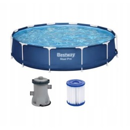 Didelis sodo rėmo baseinas 366x76cm 7in1 komplektas