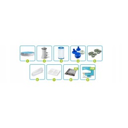 Plieninis sodo baseinas 366 x 76 cm rinkinys 9in1 intex 26712