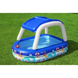 Bestway pripučiamas baseinas 213x155x132 su stogu, vairu, jūrų kapitonas