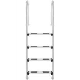 Nerūdijančio plieno baseino kopėčios, 4 pakopos, 1570 mm