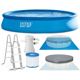 Sodo plėtimosi baseinas 457x84cm intex siurblys