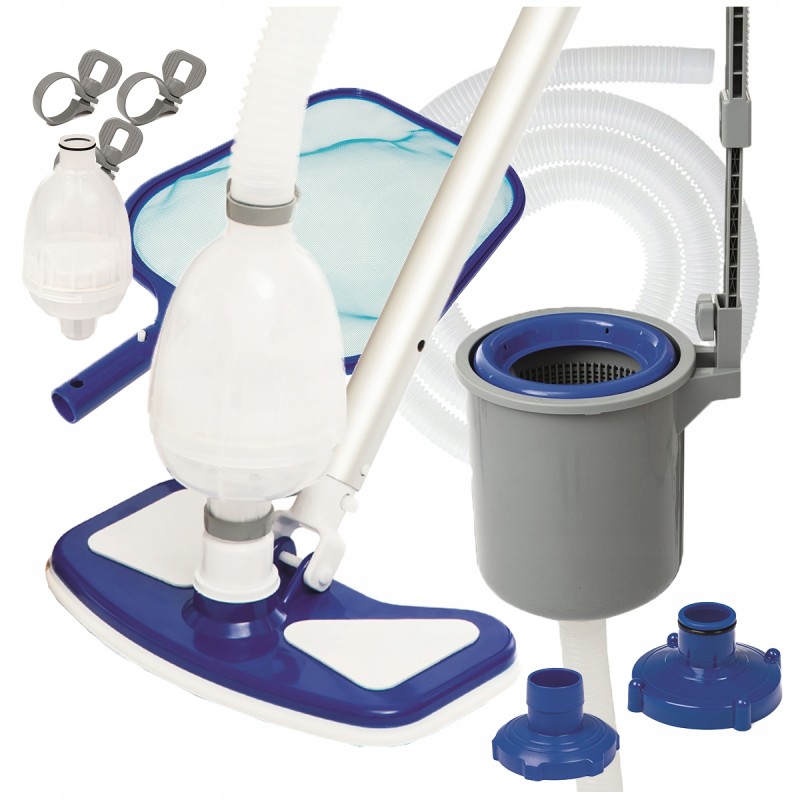 Bestway Deluxe 58237 baseino valymo rinkinys vakuuminis skimeris tinklelis