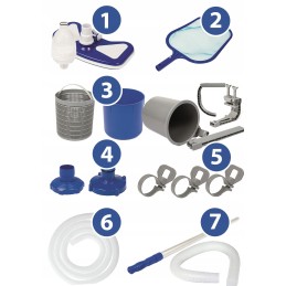 Bestway Deluxe 58237 baseino valymo rinkinys vakuuminis skimeris tinklelis