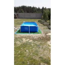 Plieninis sodo baseinas 300x200x75cm 2in1 komplektas