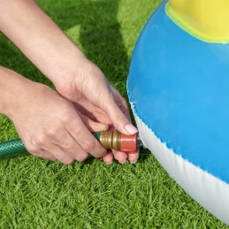Rainbow bestway pripučiama čiuožykla su irklavimo baseinu