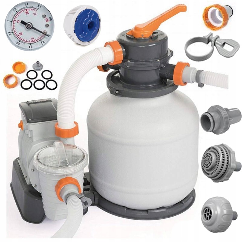 Smėlio siurblys baseinams, filtravimo baseinas 5678l h bestway 58497 komplektas