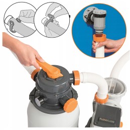 Smėlio siurblys baseinams, filtravimo baseinas 5678l h bestway 58497 komplektas