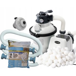 Intex 26644 smėlio siurblys 4500l h filtro rutuliukai 500g