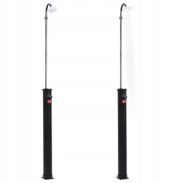 Sodo saulės dušas juodas 215 cm 8 l