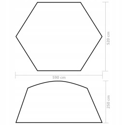 Baseino palapinės audinys 590x520x250 kamufliažas