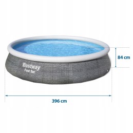 Išplečiamas sodo baseinas 396 x 84 cm komplektas 16in1 bestway 57376