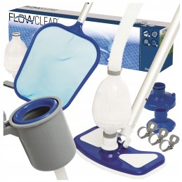 Dulkių siurblys baseinų valymui, bestway 58237 flow skaidrus valymo rinkinys