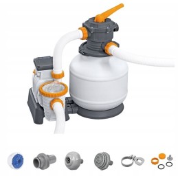Bestway 58499 smėlio filtro siurblys baseinams 8327l h žarnų jungtys