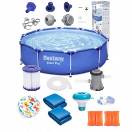 Bestway apvalaus rėmo baseinas 366x76 mega rinkinys