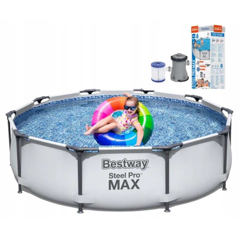 Sodo karkasinis baseinas su pompa, 305 x 305 cm