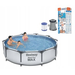 Sodo karkasinis baseinas su pompa, 305 x 305 cm
