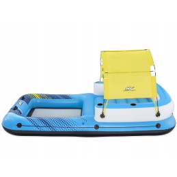 Didelė plaukimo sala 4 žmonėms, bestway čiužinys vakarėliui, 305 cm, stogas