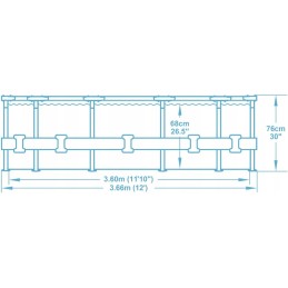 Bestway 56416 stovo baseinas 366x76 pilnas siurblys