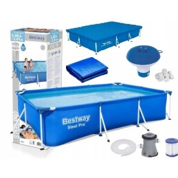 Bestway sodo rėmo baseinas 300x201x66 komplektas