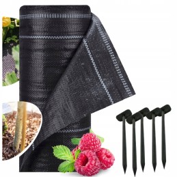 Stora nuo piktžolių agrotekstilė 70g agrotekstilė 1,1x100m + 100x kaiščiai