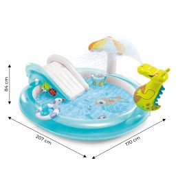 Baseinas, vandens čiuožykla, žaidimų aikštelė, intex irklavimo baseinas