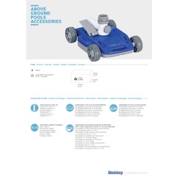 Bestway aqua drift baseino dulkių siurblys