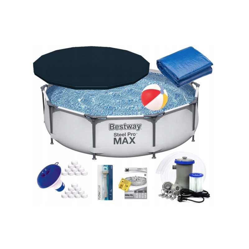 13in1 baseinas bestway 56416 plieno pro 366x76cm siurblys