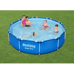 Plieninis pro pool 305x76 bestway 3in1 siurblio filtras