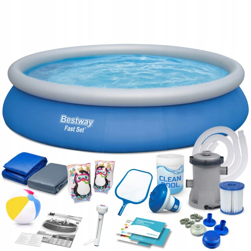 Išsiplečiantis sodo baseinas 457x84cm bestway 17in1