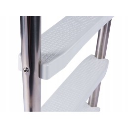 Plonos baseino kopėčios, 2 laipteliai, plastikiniai laipteliai