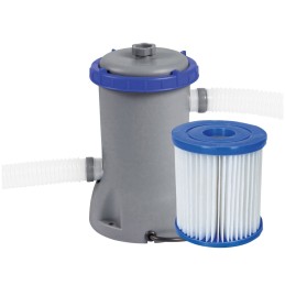 Plieninis profesionalus baseino 366x76 apvalus bestway 3in1 filtro siurblys