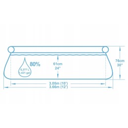 Sodo plėtimosi baseinas su siurbliu 366x76 cm bestway 57274
