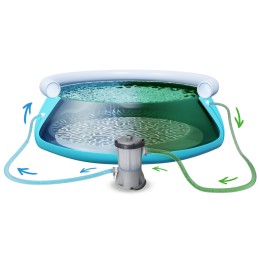 Sodo plėtimosi baseinas su siurbliu 366x76 cm bestway 57274