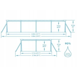 Sodo baseinas 400x211x81 rėmas su siurbliu bestway 56424 modelis 2024