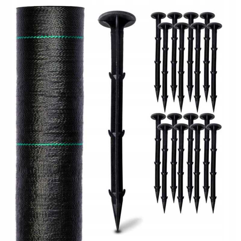 Agrotekstilė / agrotekstilė piktžolėms, kilimėlis nuo piktžolių 1,6 x 100 m + kaiščiai 100 vnt.