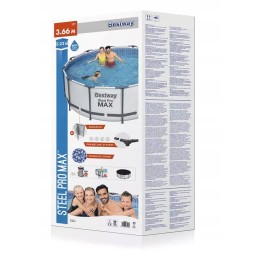 Bestway 366 cm plieninio karkaso baseinas sodui