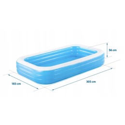 305 x 183 pripučiamas baseinas 54009 uždengtas rutuliniu kilimėliu