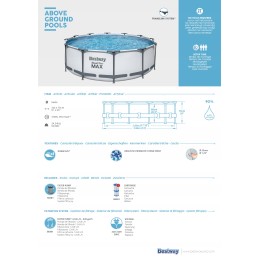 Baseino rėmas 366x76cm bestway 56416 siurblys