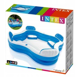 Intex piepūšamais baseins ar sēdvietām 4 personām, dārza izmērs, xl