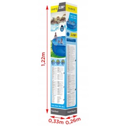 Avenli apvalaus rėmo baseinas, filtro siurblys