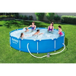 Bestway 56681 plieno profesionalus rėmo baseinas su filtro siurbliu 3 66m x 0,76m