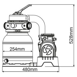 Smėlio siurblys 5678 lh smėlio 25kg bestway 58497