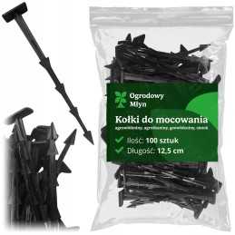 Smeigtukai smeigtukai agrotekstilei, universalūs inkarai, 12,5 cm, 100 vnt.
